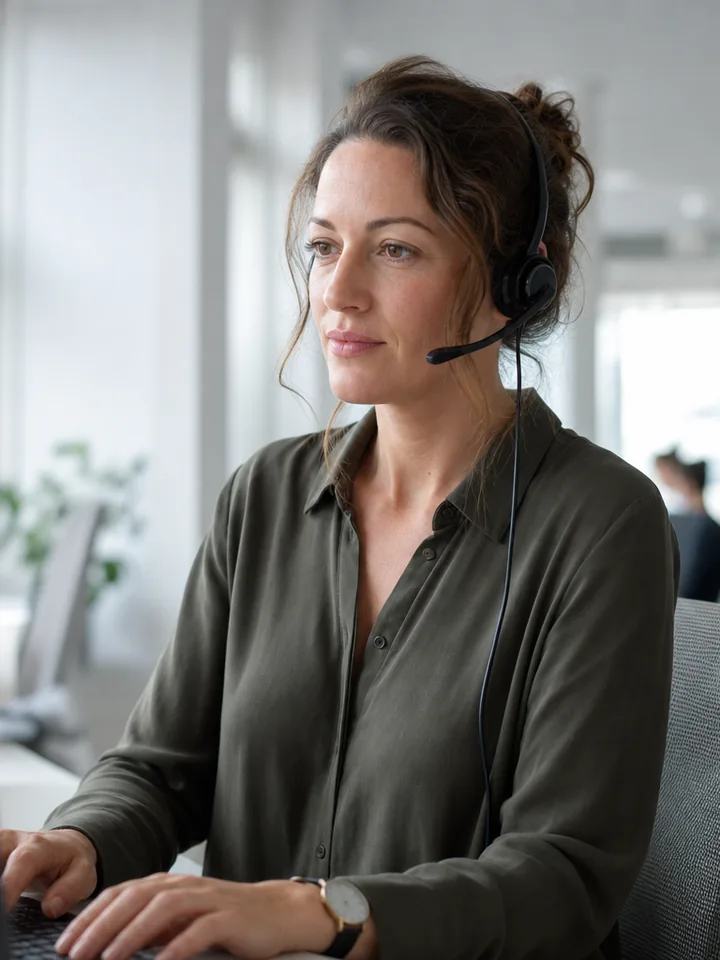 Customer support specialist replying to a customer